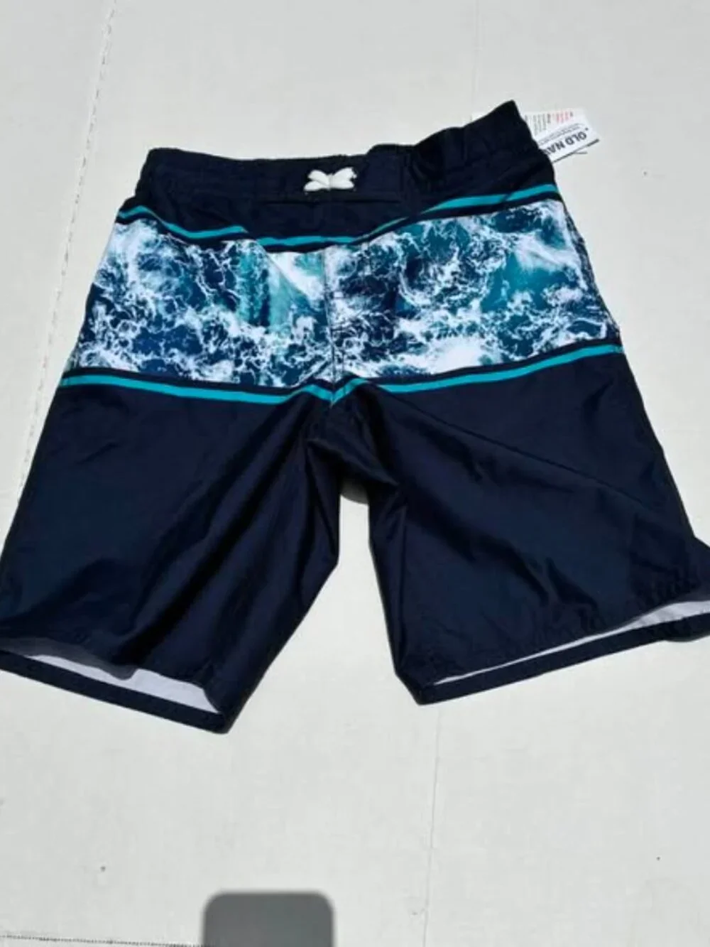 Old Navy Boys 10-12 Ocean Wave Swim Trunks NWT